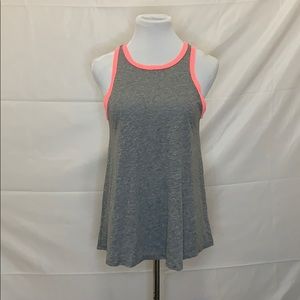 Sundry SIZE 2 Heather Grey and Pink Tank Top EUC
